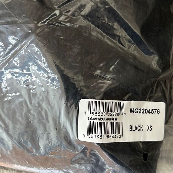 Minkpink Lylah Wrap Mini Dress - Black NWT Size XS - Picture 7 of 9